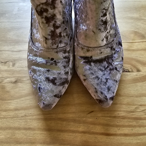 Jeffery Campbell X Free People Purple Velveteen Boho Heel Boot Ankle Boot Bootie - Picture 4 of 13